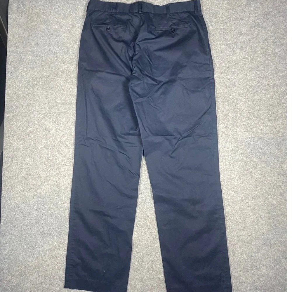 Polo Ralph Lauren Mens Navy Chinos Flat Front Cotton‎ Pants 35x31